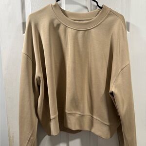 Tan Lululemon Cropped Sweatshirt